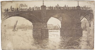 Under Vauxhall Bridge by Joseph Pennell
